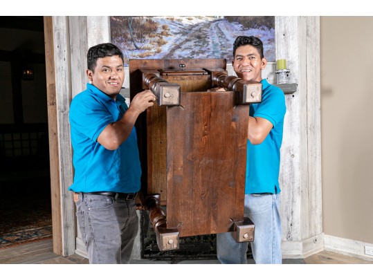 Planked Intentional Distressed Side Table, Possible Guy Chaddock