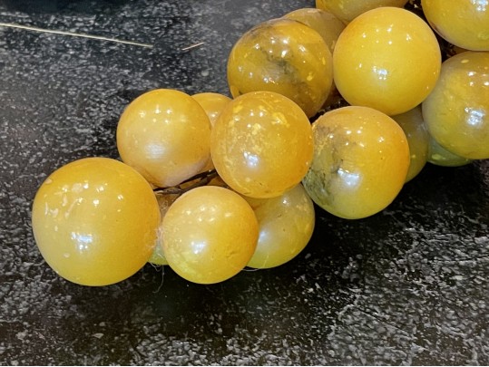 Two Large Vintage Composition Grapes Clusters 