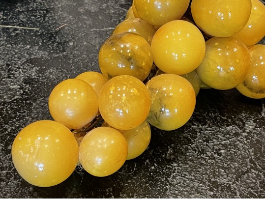 Two Large Vintage Composition Grapes Clusters 