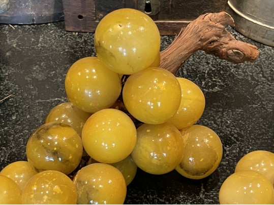 Two Large Vintage Composition Grapes Clusters 