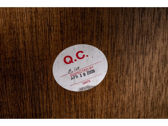 Planked Intentional Distressed Side Table, Possible Guy Chaddock