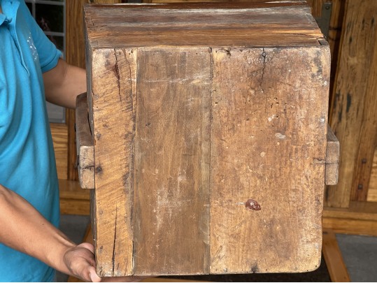 Two Compatible Antique Wood Buckets