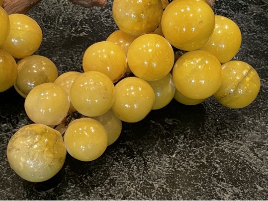 Two Large Vintage Composition Grapes Clusters 