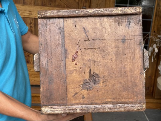 Two Compatible Antique Wood Buckets
