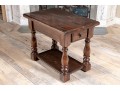 Planked Intentional Distressed Side Table, Possible Guy Chaddock