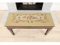 Needlepoint Covered Piano Bench