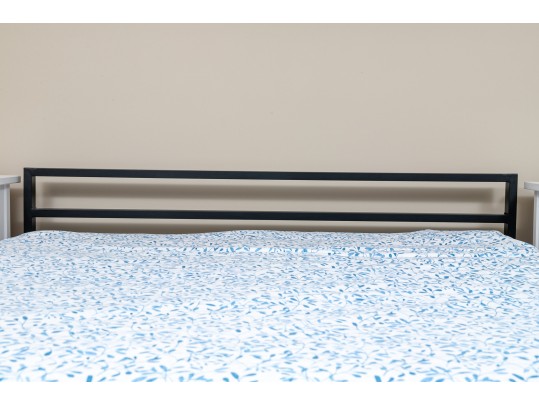 Contemporary Black Metal Platform Bed