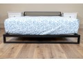 Contemporary Black Metal Platform Bed
