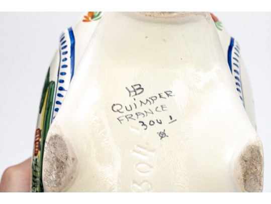 Assorted Collection Of Quimper Polychromatic Ceramic Wares