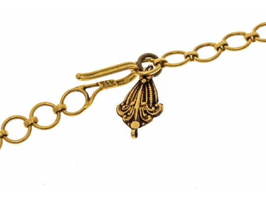 18k Yellow Gold Majestic Reversible Navaratna Necklace