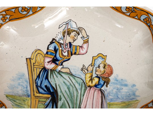 Fine Collection Of 4 Quimper Ceramic Wares, Late 19th C. To Early 20th C.