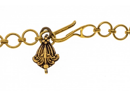 18k Yellow Gold Majestic Reversible Navaratna Necklace