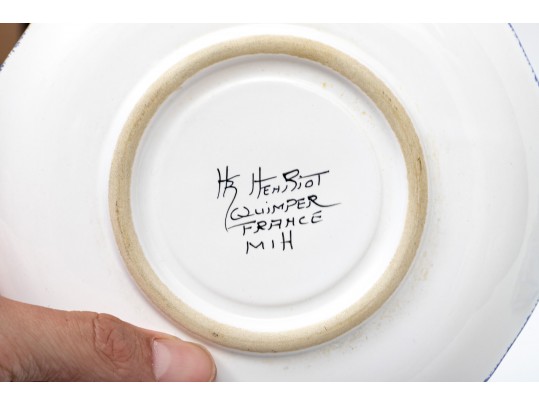 Assorted Collection Of Quimper Polychromatic Ceramic Wares