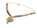 18k Yellow Gold Majestic Reversible Navaratna Necklace