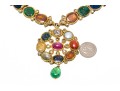 18k Yellow Gold Majestic Reversible Navaratna Necklace