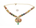 18k Yellow Gold Majestic Reversible Navaratna Necklace