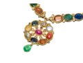 18k Yellow Gold Majestic Reversible Navaratna Necklace