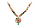 18k Yellow Gold Majestic Reversible Navaratna Necklace