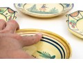 Fine Collection Of 4 HB Quimper, Yellow Ground, Ceramic Dishes