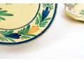 Fine Collection Of 4 HB Quimper, Yellow Ground, Ceramic Dishes