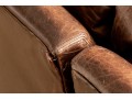 Restoration Hardware Brown L Shaped Distressed Leather Sectional Sofa