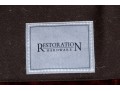 Restoration Hardware Brown L Shaped Distressed Leather Sectional Sofa