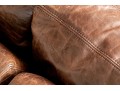 Restoration Hardware Brown L Shaped Distressed Leather Sectional Sofa