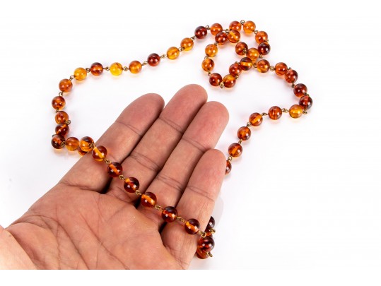 Amber Beaded Necklace