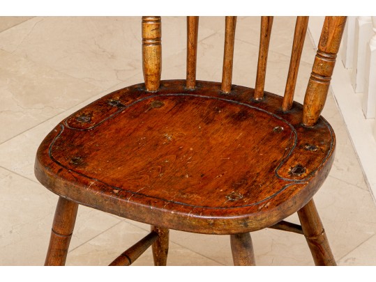 Two Antique Paint Decorated Side Chairs