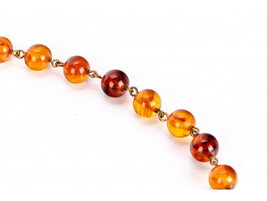 Amber Beaded Necklace