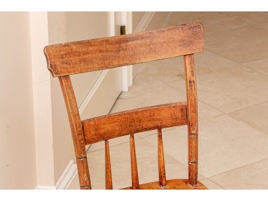 Two Antique Paint Decorated Side Chairs