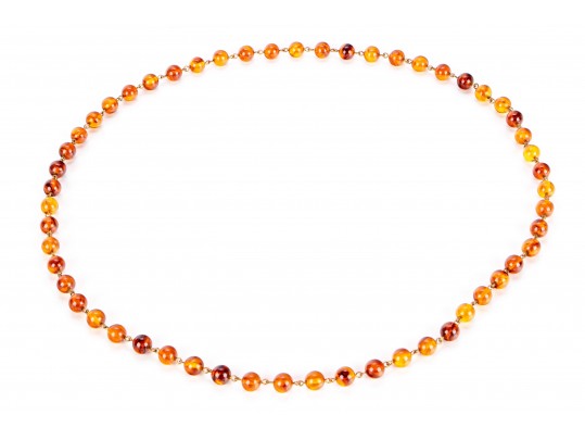 Amber Beaded Necklace