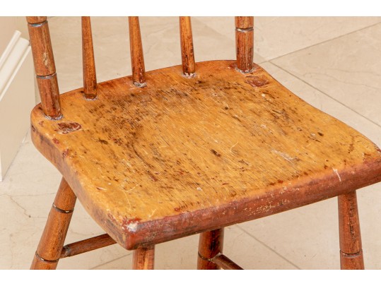 Two Antique Paint Decorated Side Chairs