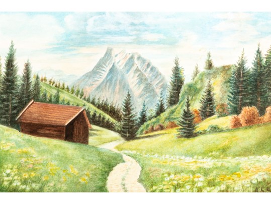 Signed Landscape Watercolor