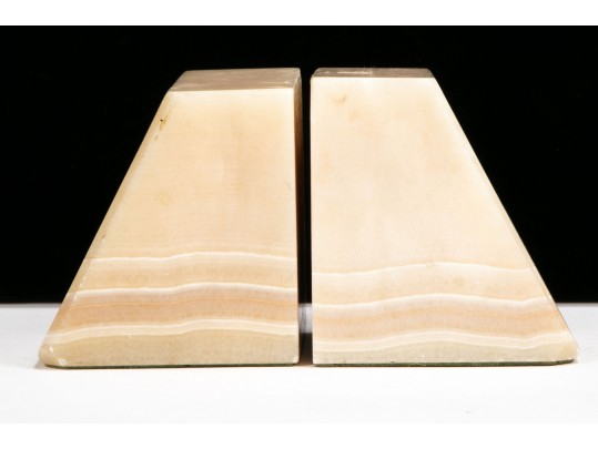 Vintage Alabaster Bookends 