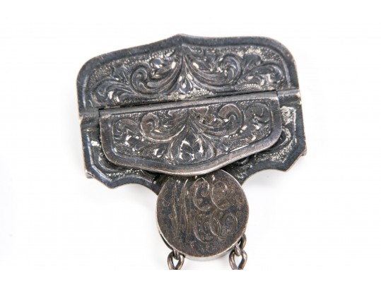 Collection Of Six 19th Century Sterling Silver Belt Buckles.