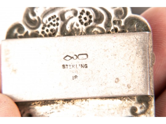 Collection Of Six 19th Century Sterling Silver Belt Buckles.
