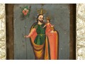 19th Century Spanish Colonial Painting Of Christ On Tin