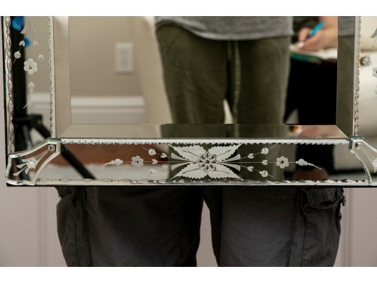 Decorative Reverse Etching Venetian Style Mirror