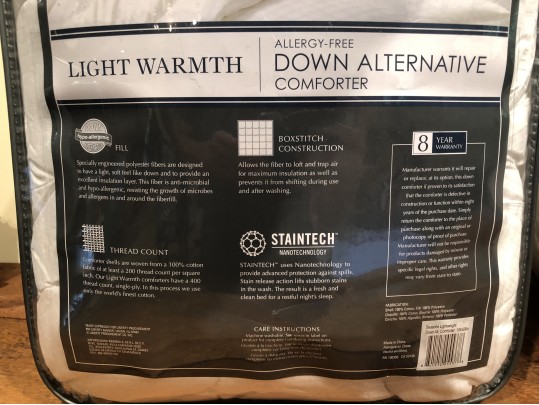 King Duvet Insert And Down Alternative Comforter