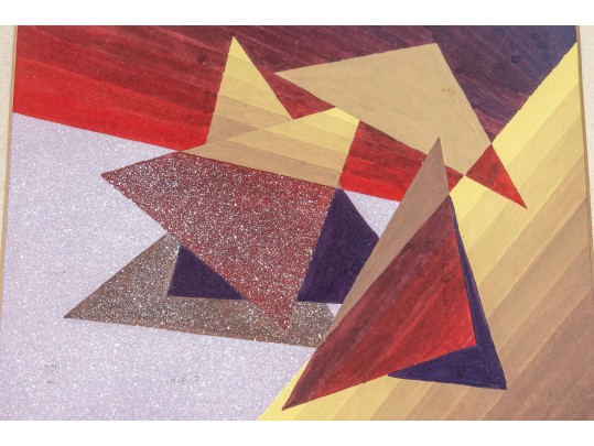 Abstract Cubist Triangle Art