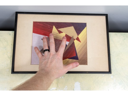 Abstract Cubist Triangle Art
