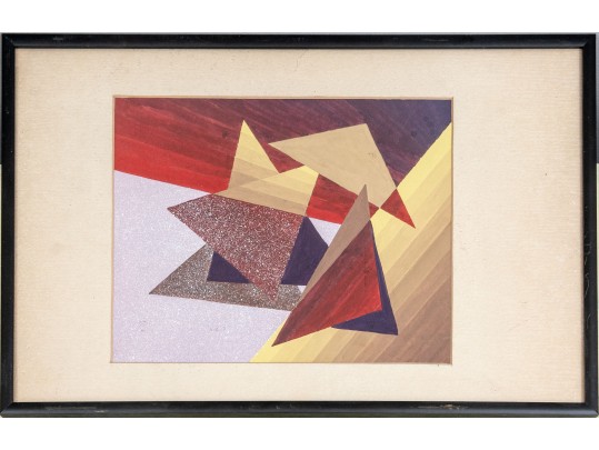Abstract Cubist Triangle Art