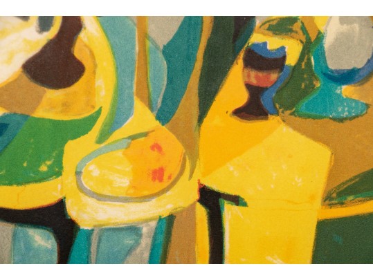 Lithograph Depicting Lady Sitting At A Table, Signed And Numbered By Artist