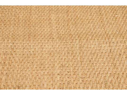 Seagrass Area Rug With Pink Cotton Twill Border, 108