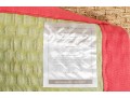 Seagrass Area Rug With Pink Cotton Twill Border, 108