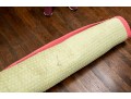 Seagrass Area Rug With Pink Cotton Twill Border, 108