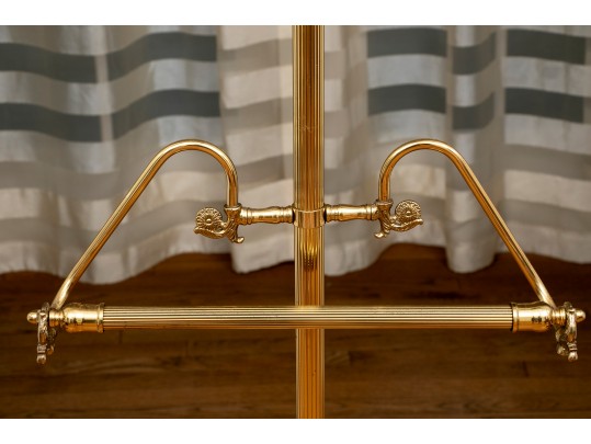 A Beautiful Classic Brass & Oak Man's Valet
