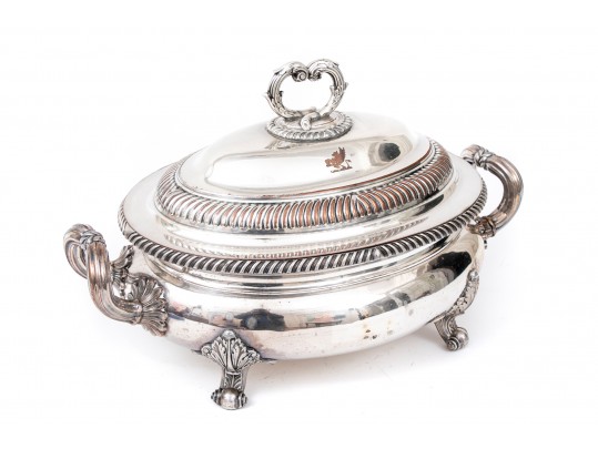 Silver Plate Lidded Serving Dish