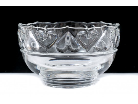 Tiffany Crystal  Heart Bowl